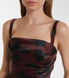 Emilia Wickstead Jannie floral draped bustier dress