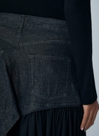 Yohji Yamamoto Cut-Off Combination Midi Skirt