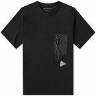 And Wander Men's Pocket T-Shirt in Black