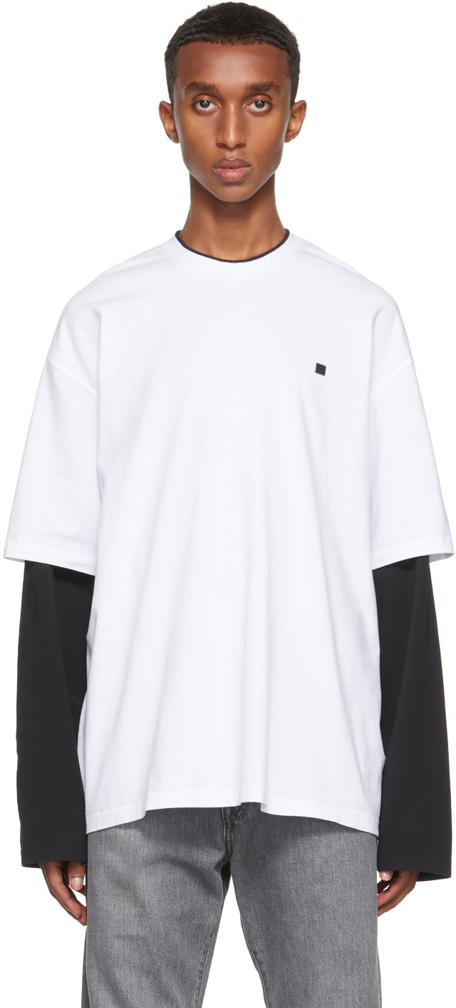 Acne Studios White Layered Long Sleeve T-Shirt
