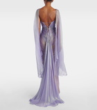 Maria Lucia Hohan Cassandra caped silk gown
