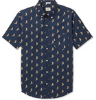 J.Crew - Slim-Fit Button-Down Collar Printed Cotton Shirt - Men - Navy