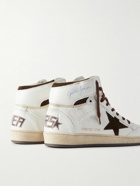 Golden Goose - Sky Star Distressed Leather High-Top Sneakers - White