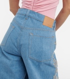 Magda Butrym - Embroidered wide-leg jeans