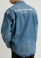 Wooyoungmi Logo-print Denim Overshirt Blue