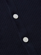 DOPPIAA - Aagar Slim-Fit Ribbed Cotton Shirt - Blue