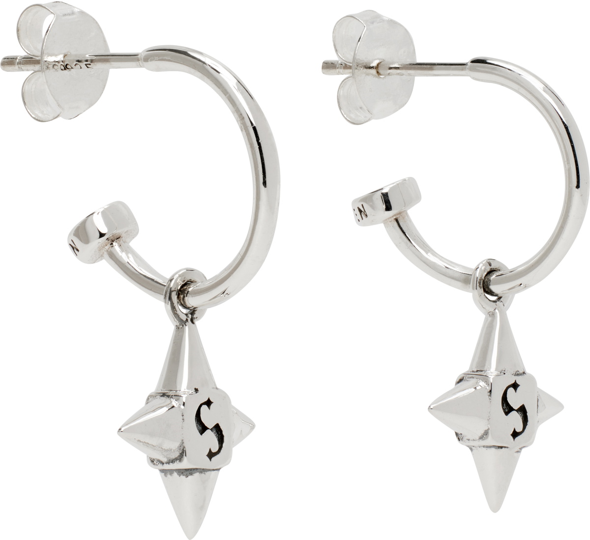 Stolen Girlfriends Club Silver Star Shock Sleepers Earrings