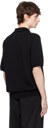 TAKAHIROMIYASHITA TheSoloist. Black Regular Fit Collar Short Sleeve Polo