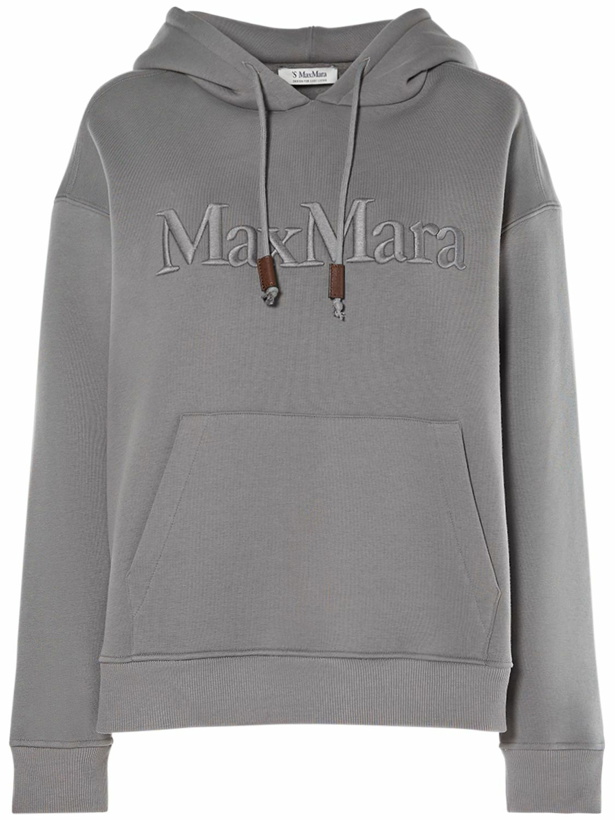 Photo: 'S MAX MARA Agre Cotto Jersey Logo Hooded Sweatshirt