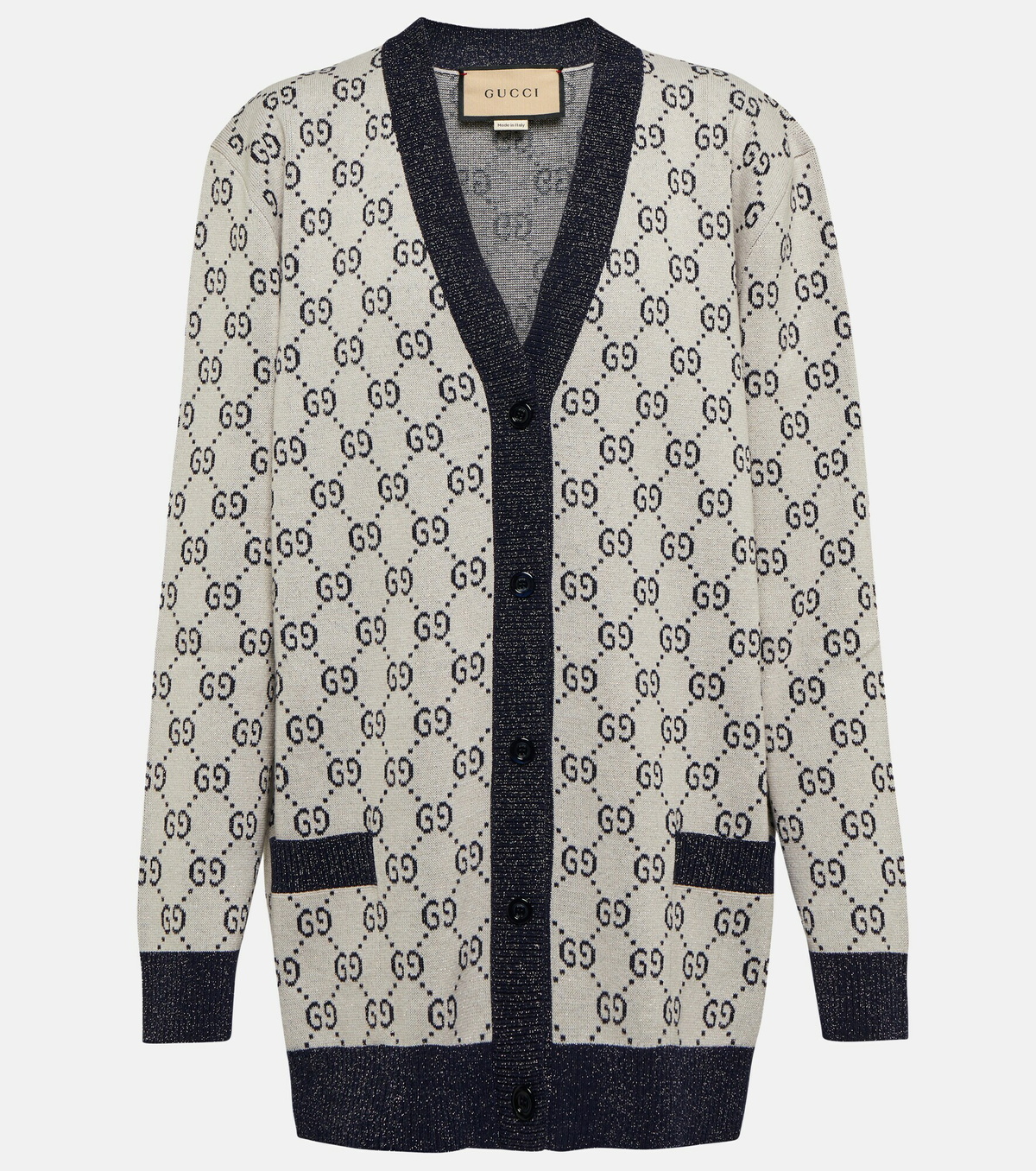 Gucci - GG metallic jacquard-knit cardigan Gucci
