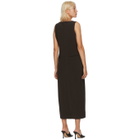 Situationist Brown Asymmetric Slip Dress