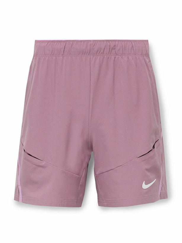Photo: Nike Tennis - NikeCourt Advantage Straight-Leg Dri-FIT Tennis Shorts - Pink