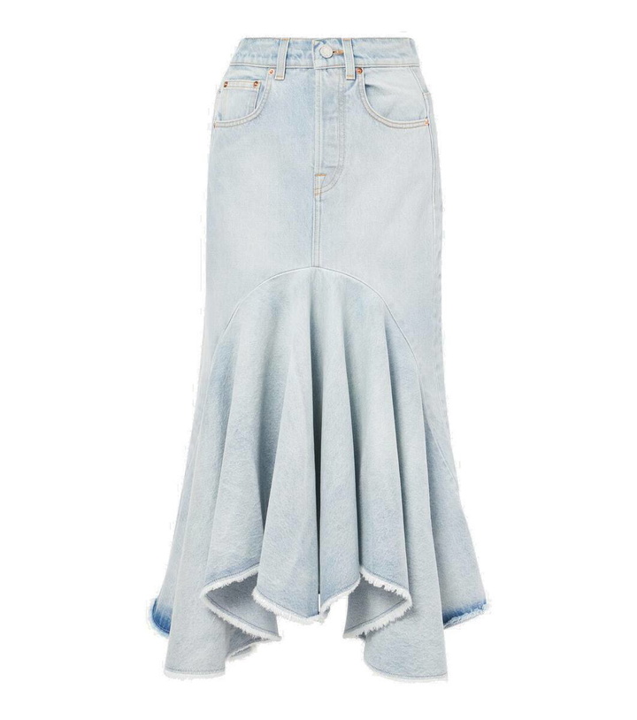 Photo: Vetements Godet denim midi skirt