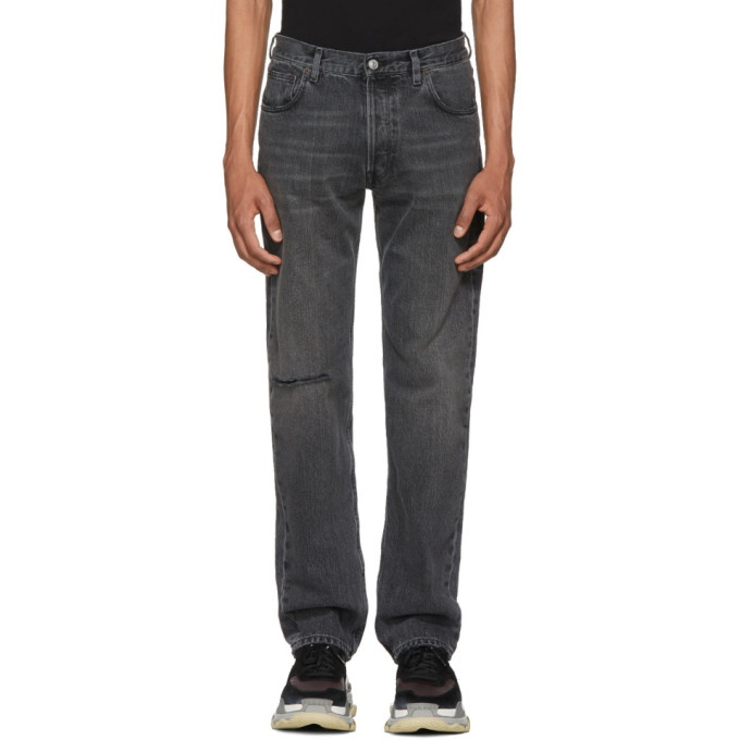 Photo: Balenciaga Grey Knee Hole Archetype Jeans