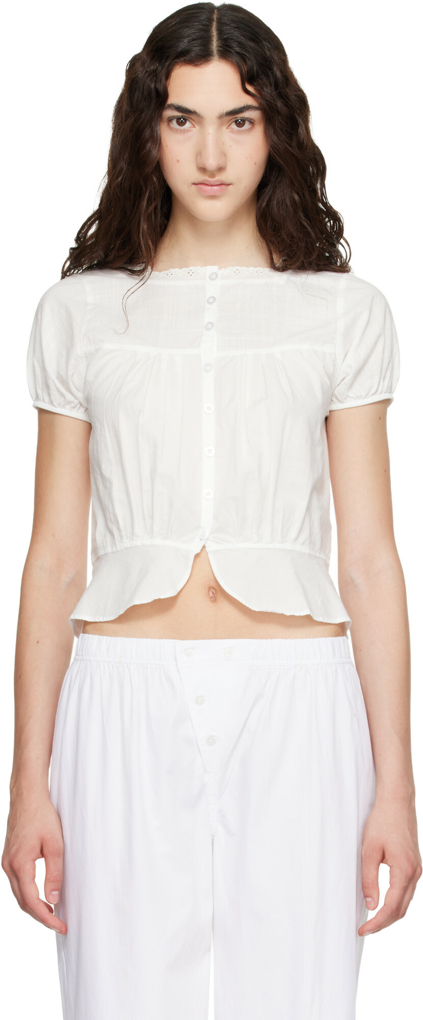 Fruity Booty White Daisy Blouse