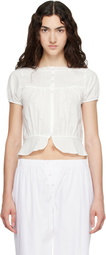 Fruity Booty White Daisy Blouse