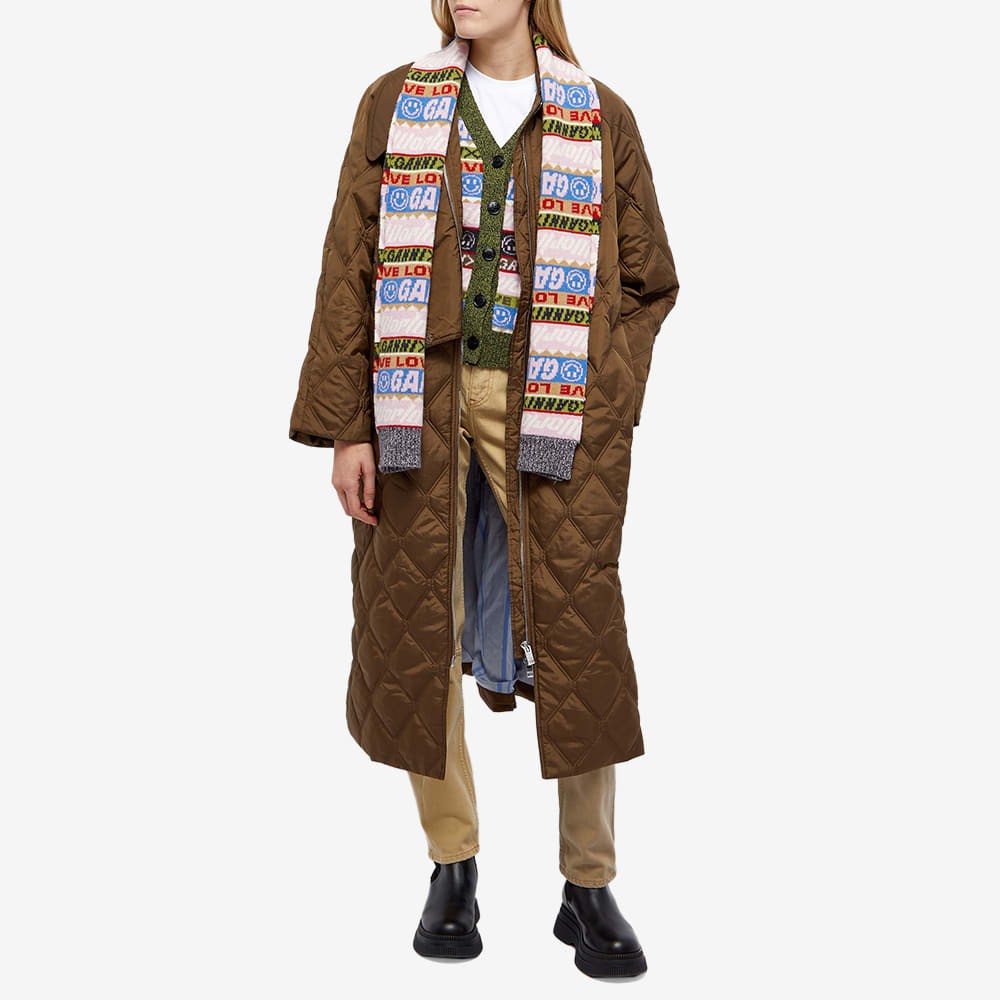Ganni Women's Wool Scarf Blue main image 1