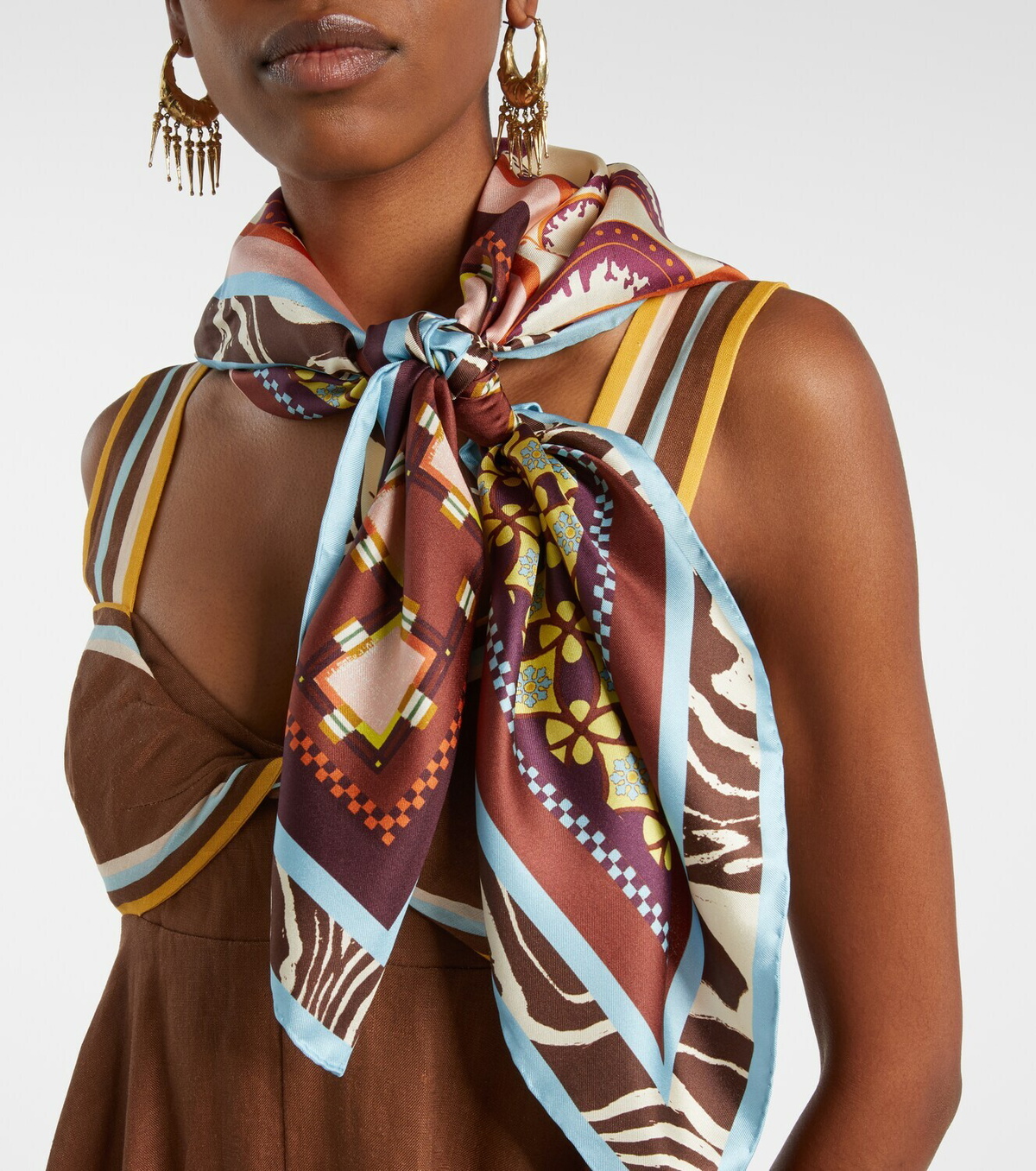 Alémais Wilson printed silk twill scarf