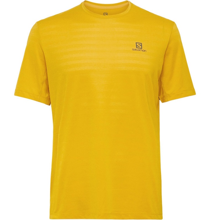 Photo: Salomon - XA Perforated Stretch-Jersey T-Shirt - Yellow