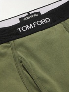 TOM FORD - Stretch-Cotton Boxer Briefs - Green
