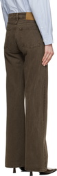 OUR LEGACY Brown Boot Cut Jeans