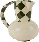 Henry Holland Studio Green & White Check Water Jug