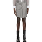 Situationist Grey Wool Classic Half Pleated Skirt