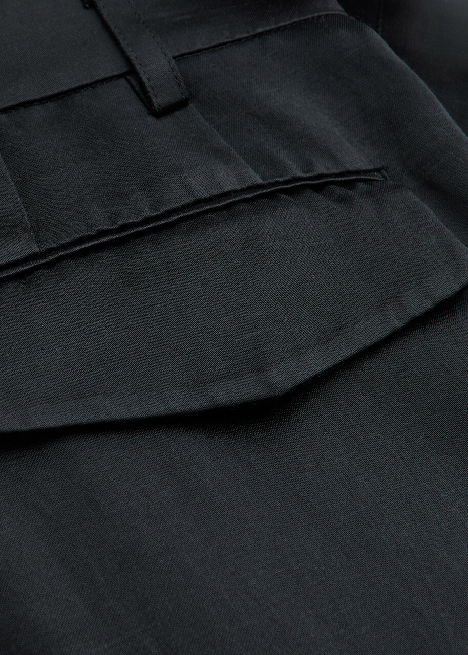 Day Birger ET Mikkelsen Enzo Tapered-leg Satin Trousers Black