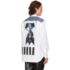 Comme des Garcons Shirt White Basquiat Edition Herringbone Shirt