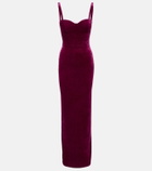 Balenciaga Open-back velvet gown