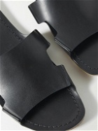 The Row - Gene Leather Slides - Black