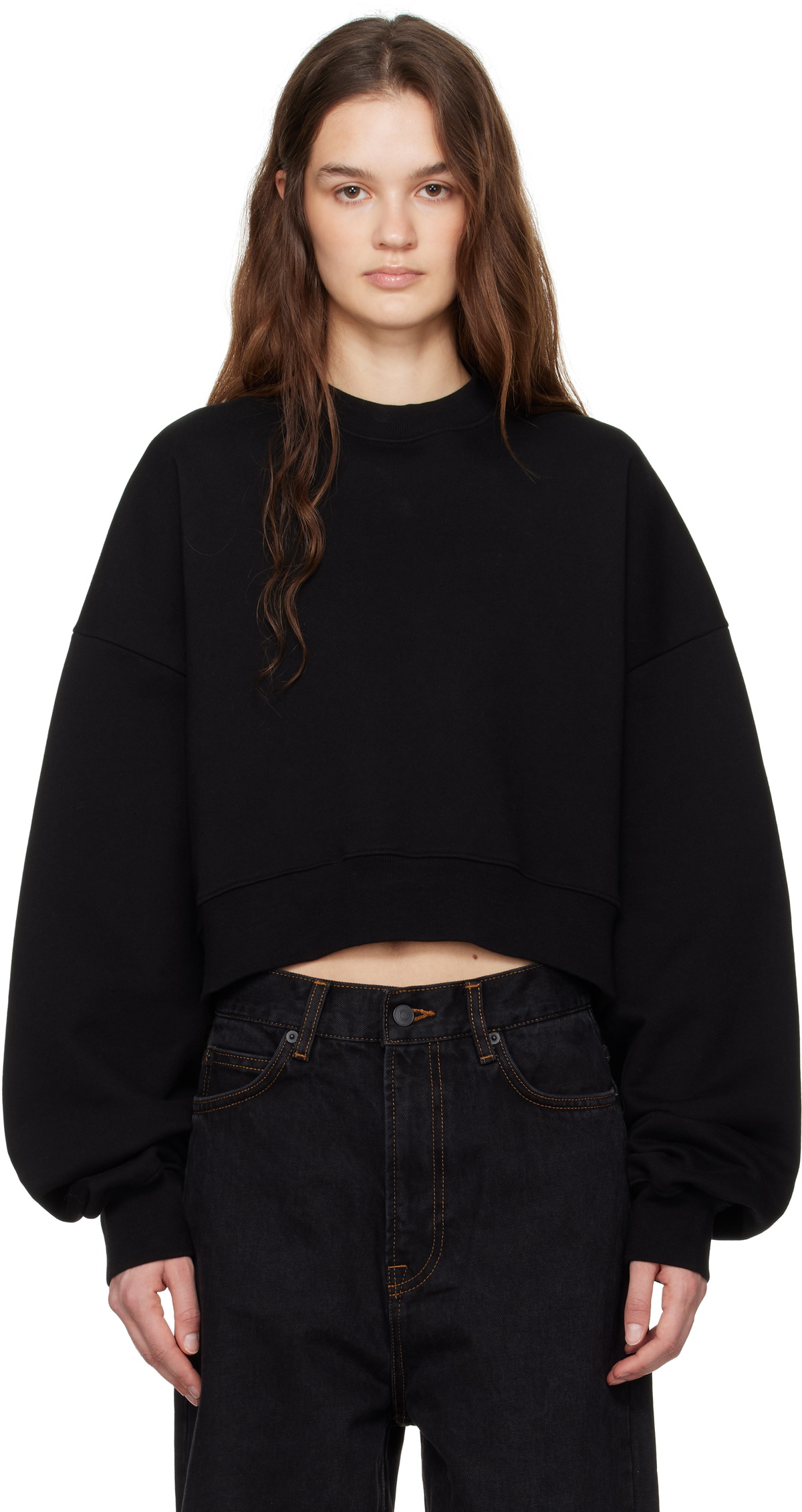 WARDROBE.NYC Black Hailey Bieber Edition HB Track Sweatshirt