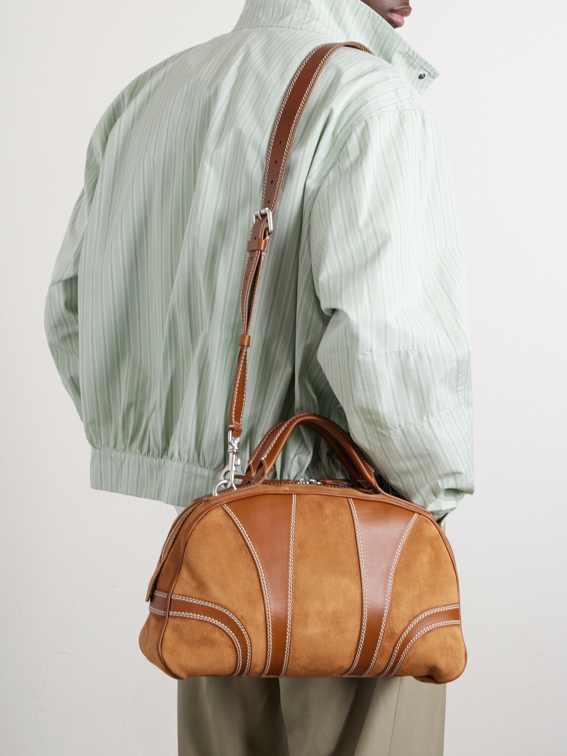Dries Van Noten - Suede and Leather Duffle Bag