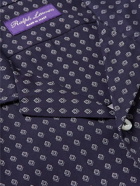 Ralph Lauren Purple label - Camp-Collar Printed Lyocell and Cotton-Blend Shirt - Blue