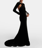 Alessandra Rich Cutout velvet gown
