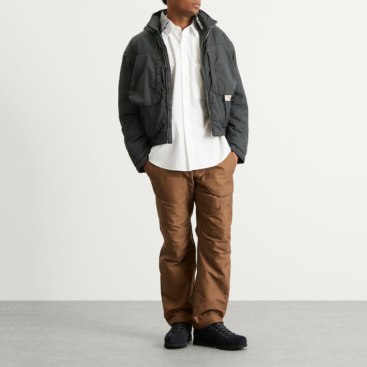 Ranra Men's Neve Canvas Cotton Pants in Coffee Liqueur