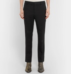 Saint Laurent - Slim-Fit Virgin Wool-Gabardine Trousers - Men - Black