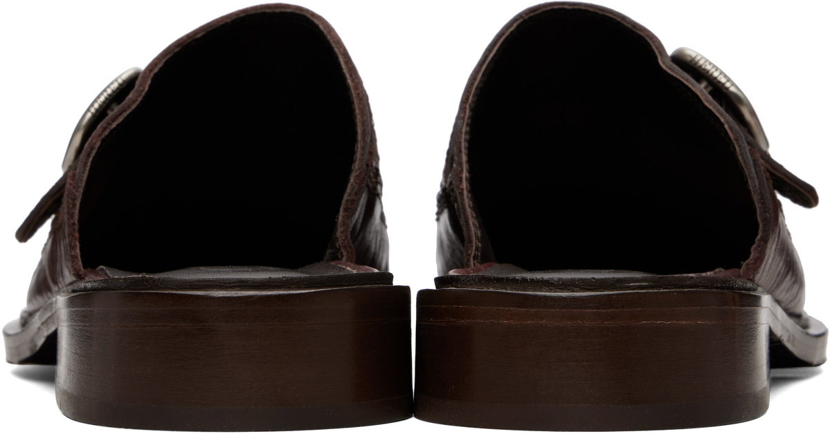 HEREU Burgundy Bernat Mule Loafers