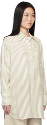 CO Off-White Striped Button Down Shirt