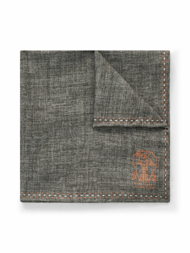 Cravatte Brunello cucinelli in Cotone Grigio - Vestiaire Collective