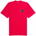 Balenciaga Men's Tape Logo T-Shirt in Red/White/Blue