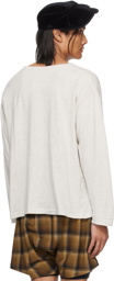Maison Margiela Gray Printed Long Sleeve T-Shirt