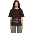 MM6 Maison Margiela Brown Printed T-shirt
