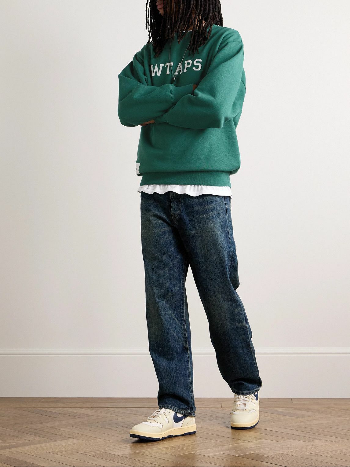 WTAPS - Logo-Appliquéd Cotton-Jersey Sweatshirt - Green WTAPS