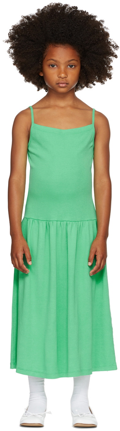 Gil Rodriguez Kids Green LaPointe Dropwaist Midi Dress Gil Rodriguez
