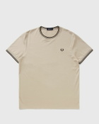 Fred Perry TWIN TIPPED T-SHIRT Beige Mens Shortsleefe