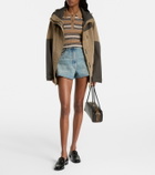 Prada High-rise denim shorts