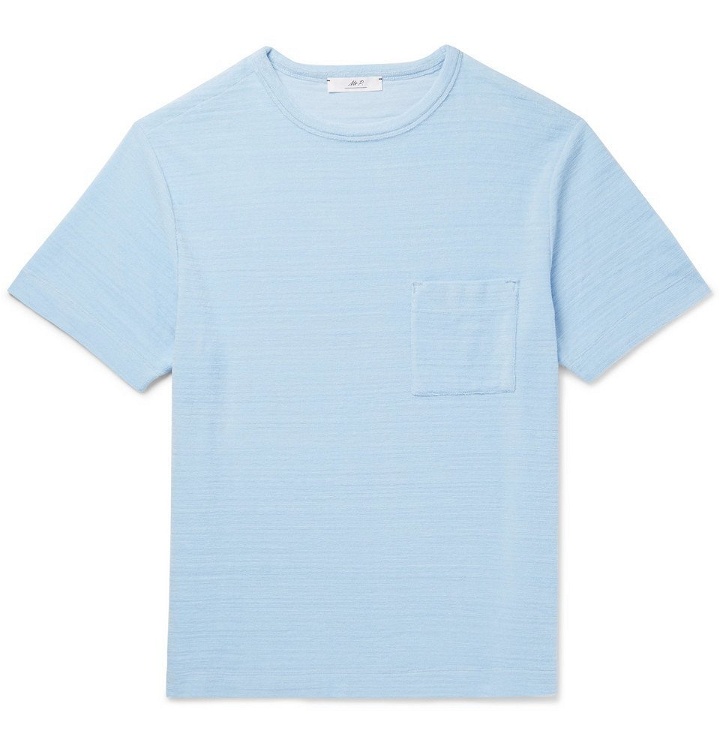 Photo: Mr P. - Cotton-Terry T-Shirt - Men - Light blue