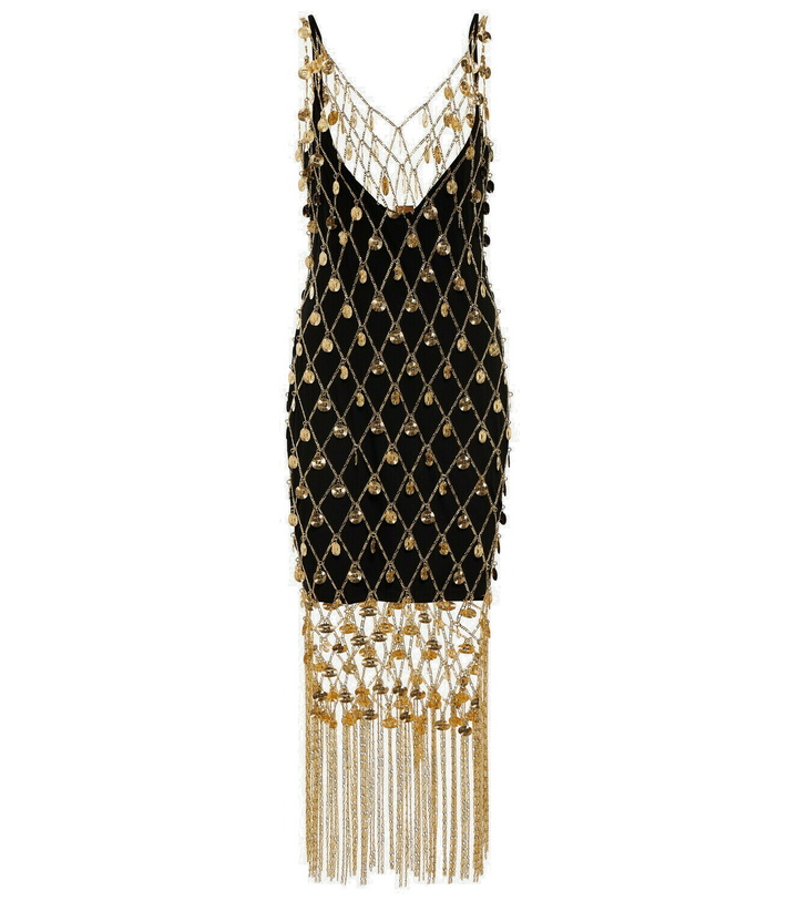 Photo: Paco Rabanne Embellished brass chain maxi dress