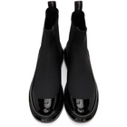 Alexander McQueen Black Glossy Chunky Chelsea Boots